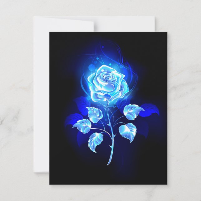 Brennen der blauen Rose Save The Date (Vorderseite)