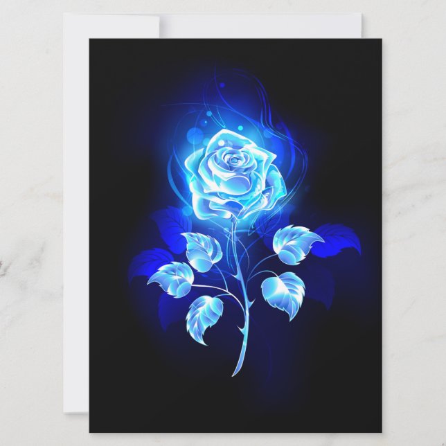 Brennen der blauen Rose Save The Date (Vorderseite)