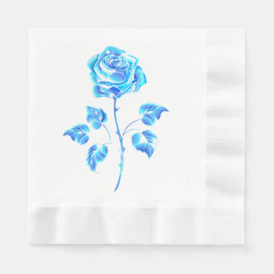 Brennen der blauen Rose Serviette