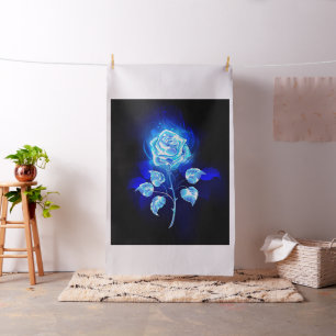 Brennen der blauen Rose Stoff