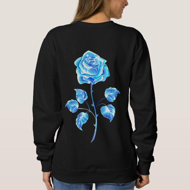 Brennen der blauen Rose Sweatshirt (Rückseite)