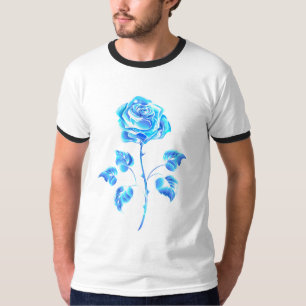 Brennen der blauen Rose T-Shirt