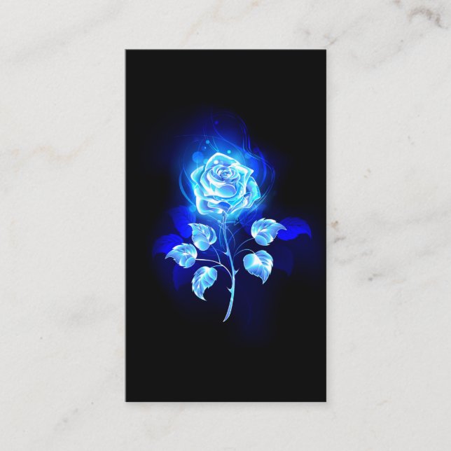 Brennen der blauen Rose Terminkarte (Vorderseite)