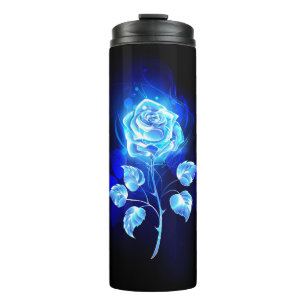 Brennen der blauen Rose Thermosbecher