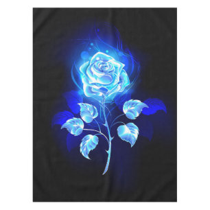 Brennen der blauen Rose Tischdecke