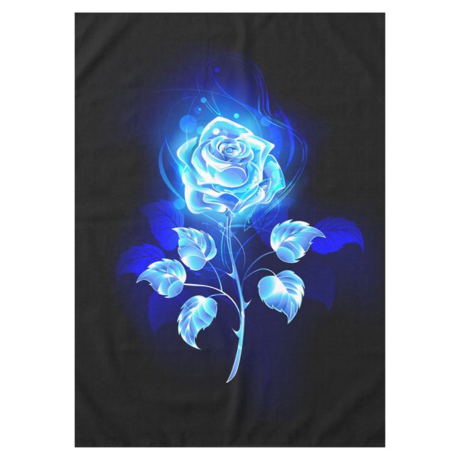Brennen der blauen Rose Tischdecke (Vorderseite)