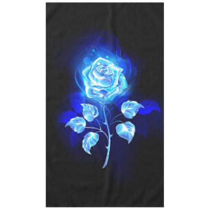 Brennen der blauen Rose Tischdecke