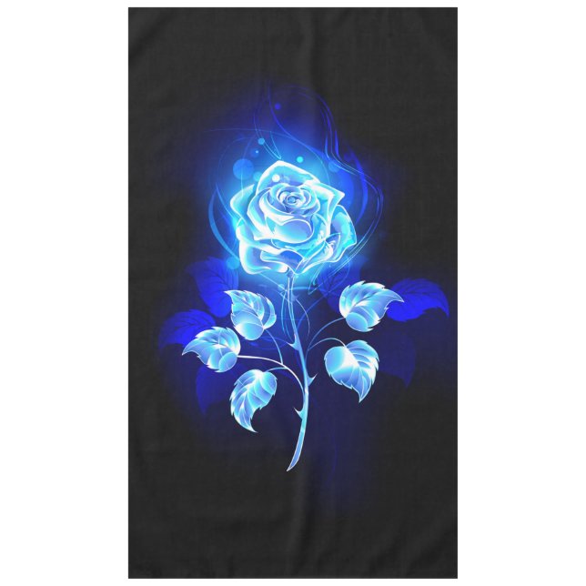 Brennen der blauen Rose Tischdecke (Vorderseite)