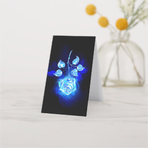 Brennen der blauen Rose Treuekarte