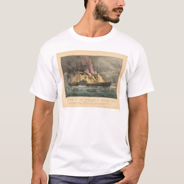 Brennen des Dampfer-Golden Gate (0144A) T-Shirt (Vorderseite)