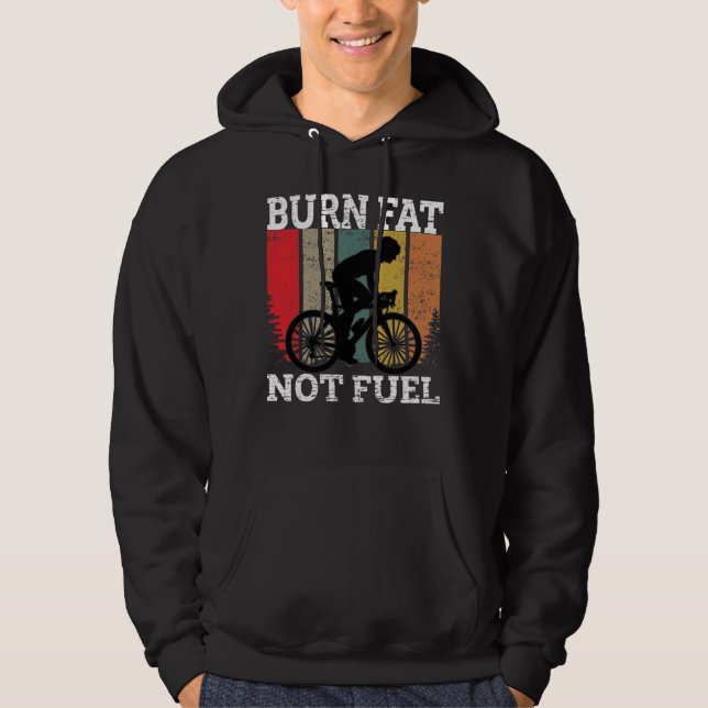 Brennen Fett nicht Öl Funny Bicycle Design Hoodie (Vorderseite)