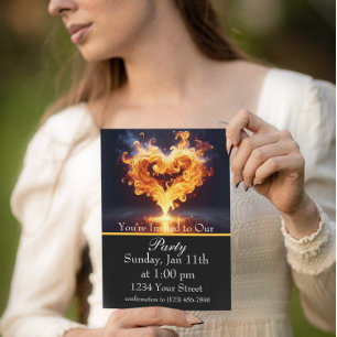 Brennen hell: Feiern Sie unser Party! Einladung