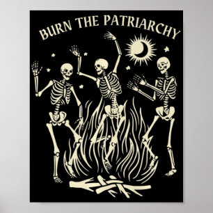 Brennen Sie das Patriarchat Feminist Halloween Poster
