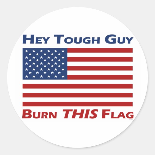 Brennen Sie diese Flagge (US) Runder Aufkleber (Vorderseite)