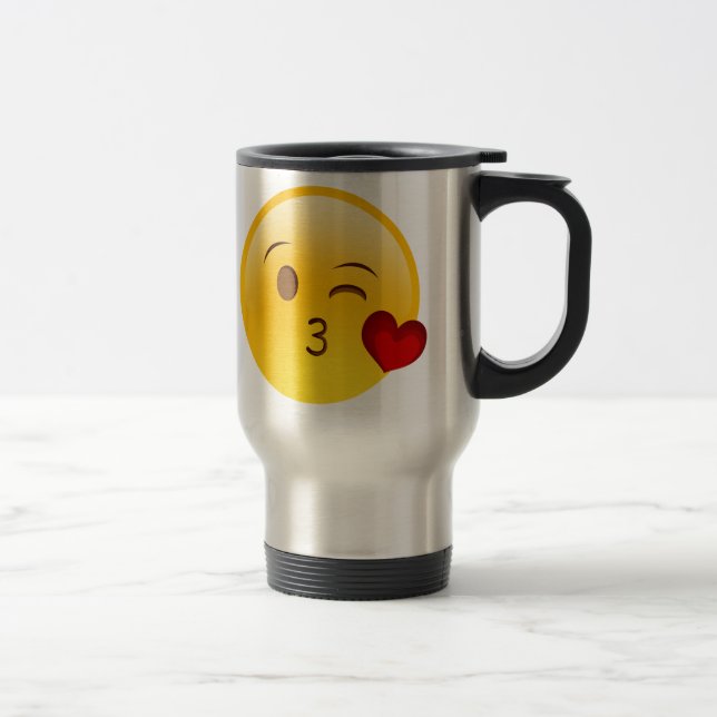 Brennen Sie eine Kuss emoji Tasse durch (Rechts)