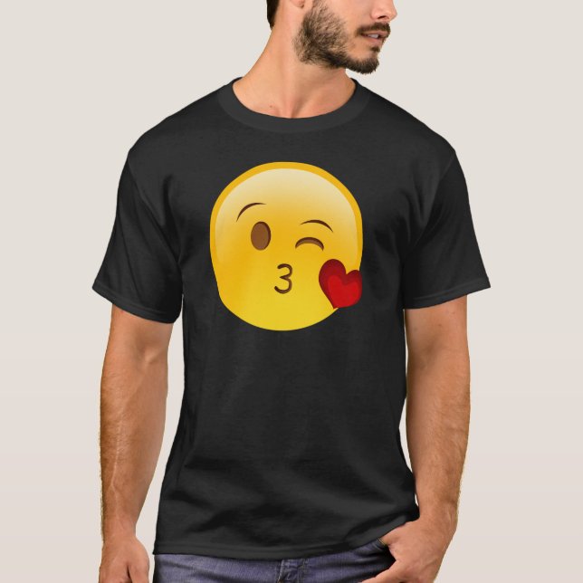 Brennen Sie einen Kuss emoji Aufkleber durch T-Shirt (Vorderseite)