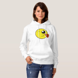 Brennen Sie einen Kuss Emoji durch Hoodie