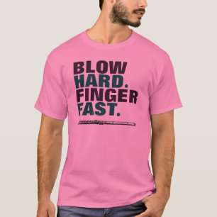 Brennen Sie harter Finger-schnelles Flöten-Band T-Shirt