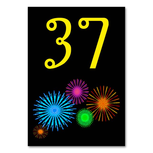 Brennen von Fireworks-like-Mustertafel Tischnummer (Vorderseite)