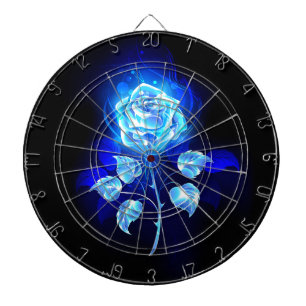 Brennende Blaue Rose Dartscheibe