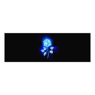 Brennende Blaue Rose Fotodruck