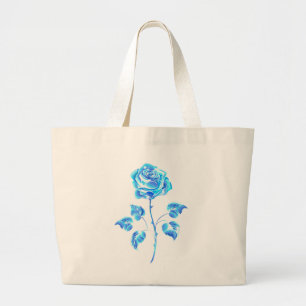 Brennende Blaue Rose Jumbo Stoffbeutel