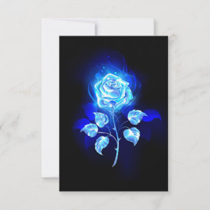 Brennende Blaue Rose Karte