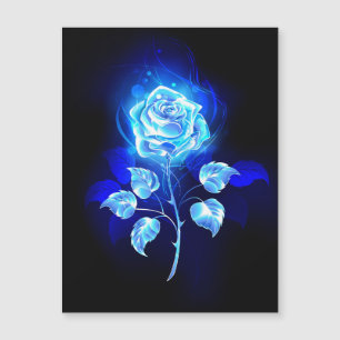Brennende Blaue Rose Magnetkarte