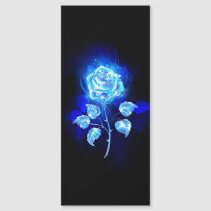 Brennende Blaue Rose Magnetkarte