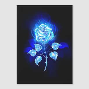 Brennende Blaue Rose Magnetkarte