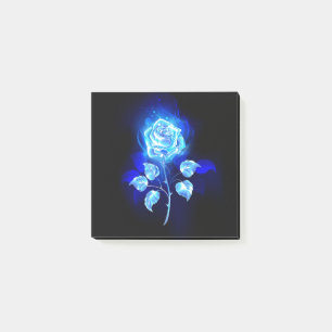 Brennende Blaue Rose Post-it Klebezettel