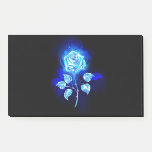 Brennende Blaue Rose Post-it Klebezettel