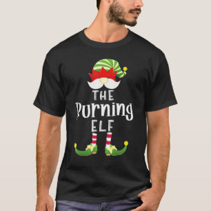 Brennende Elfengruppe Weihnachts-Pyjama-Party T-Shirt