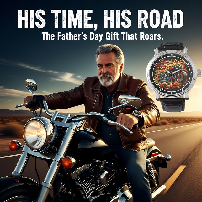 Brennende Geschwindigkeit, Motorrad-Uhr-Oberfläche Armbanduhr (Von Creator hochgeladen)