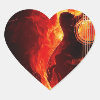 Brennende Gitarre, Orange Flames Music Rock Band