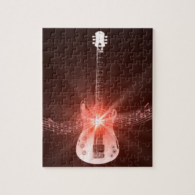 Brennende Gitarre Puzzle (Vertikal)
