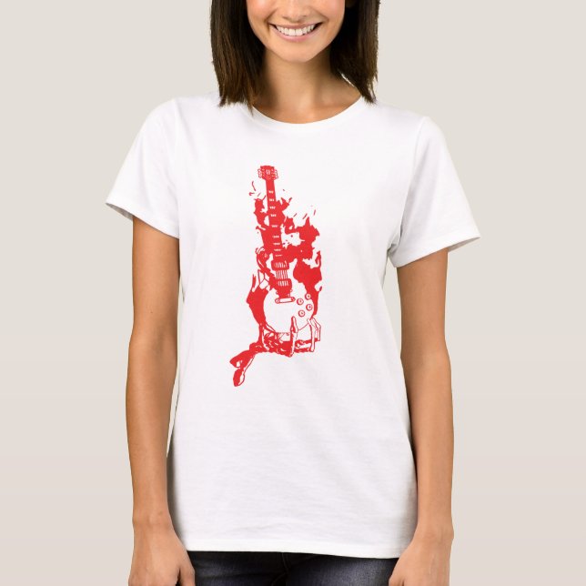 BRENNENDE GITARRE T-Shirt (Vorderseite)