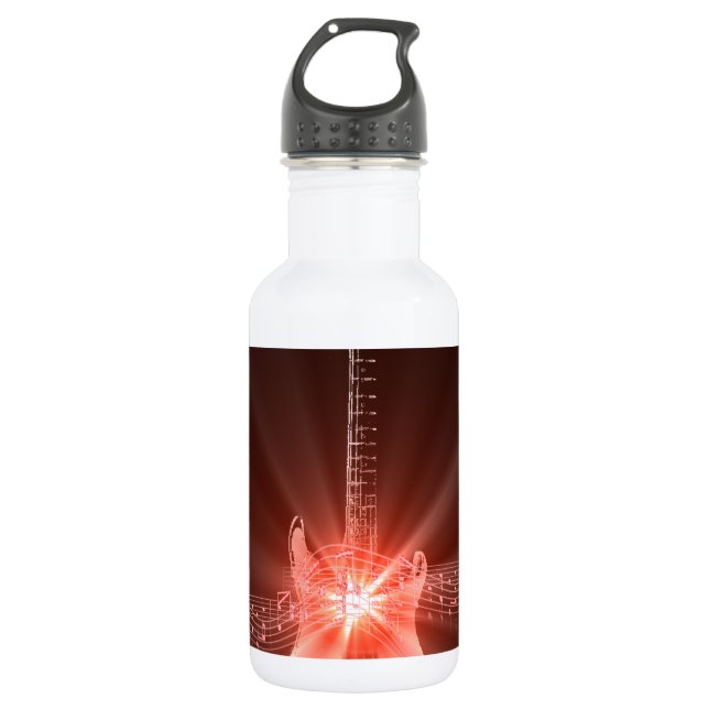Brennende Gitarre Trinkflasche (Vorderseite)