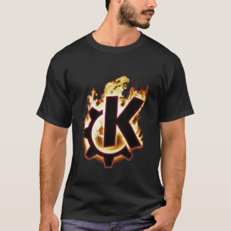 Brennende KDE Linux Ikone T-Shirt