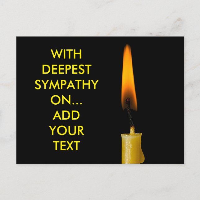 Brennende Kerze und dein Text. 2 Postkarte (Vorderseite)