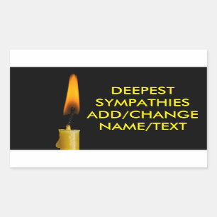 Brennende Kerze und dein Text. 2 Rechteckiger Aufkleber