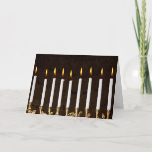 Brennende Kerzen Chanukkas Chanukah Hanukah Feiertagskarte