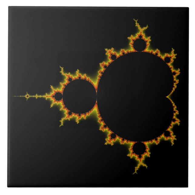 Brennende Mandelbrot Set-Fliese Fliese (Vorderseite)