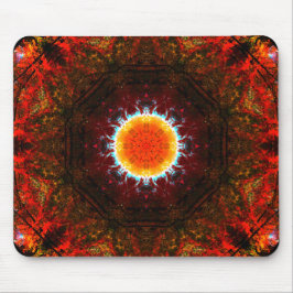 Brennende Natur-Mandala Mousepad