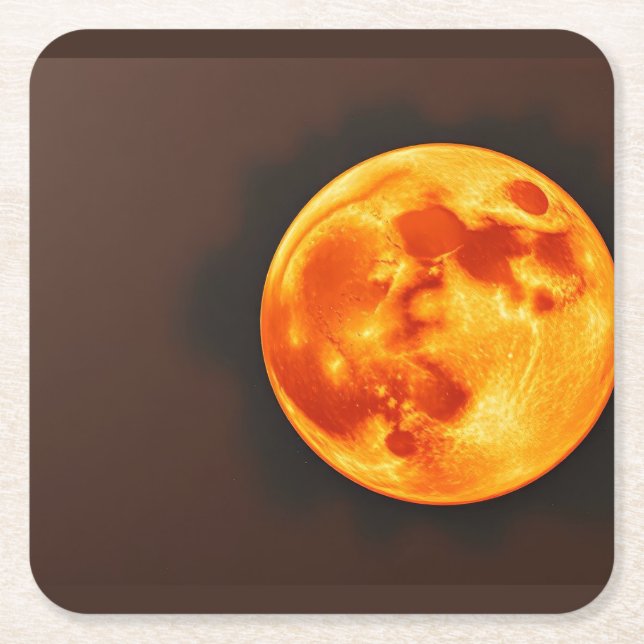 Brennende Sonne Rechteckiger Pappuntersetzer (Vorderseite)