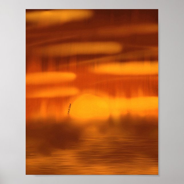 Brennende Sonnenuntergang Poster (Vorne)