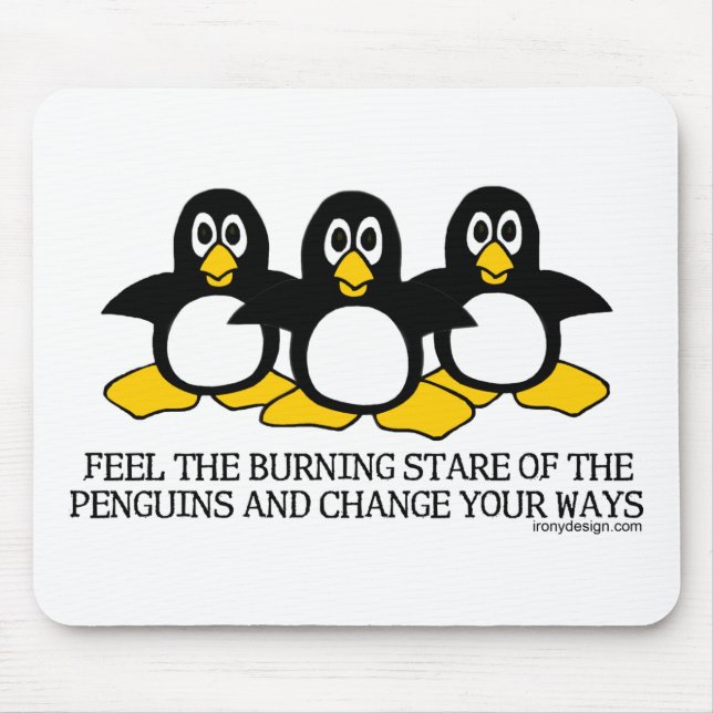 Brennende Starren der Pinguine Mous… - Besonders Mousepad (Vorne)