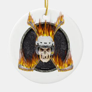 Brennende Stöcke Keramik Ornament