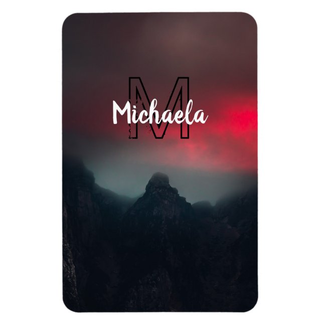 Brennende Wolken, Nebel und Monografie der Berge i Magnet (Vertikal)