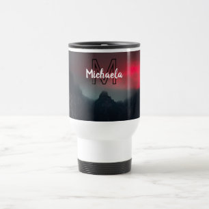 Brennende Wolken, Nebel und Monografie der Berge i Reisebecher